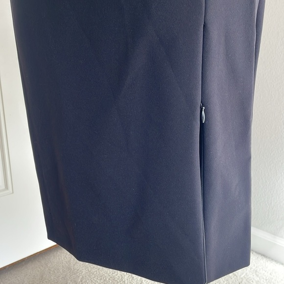 TRU TRUSSARDI Little Black Dress LBD Leather‎ Zip Up Mini size 4 Party Wedding - Picture 7 of 10